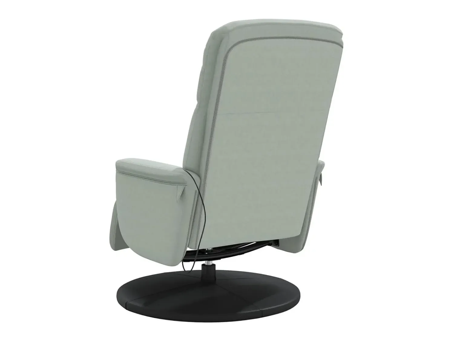 Poltrona| Cadeirão massagens reclinável + apoio de pés veludo cinza-claro SHL934285 Cinzento claro