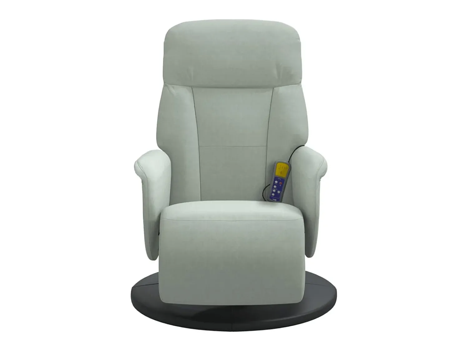 Poltrona| Cadeirão massagens reclinável + apoio de pés veludo cinza-claro SHL934285 Cinzento claro