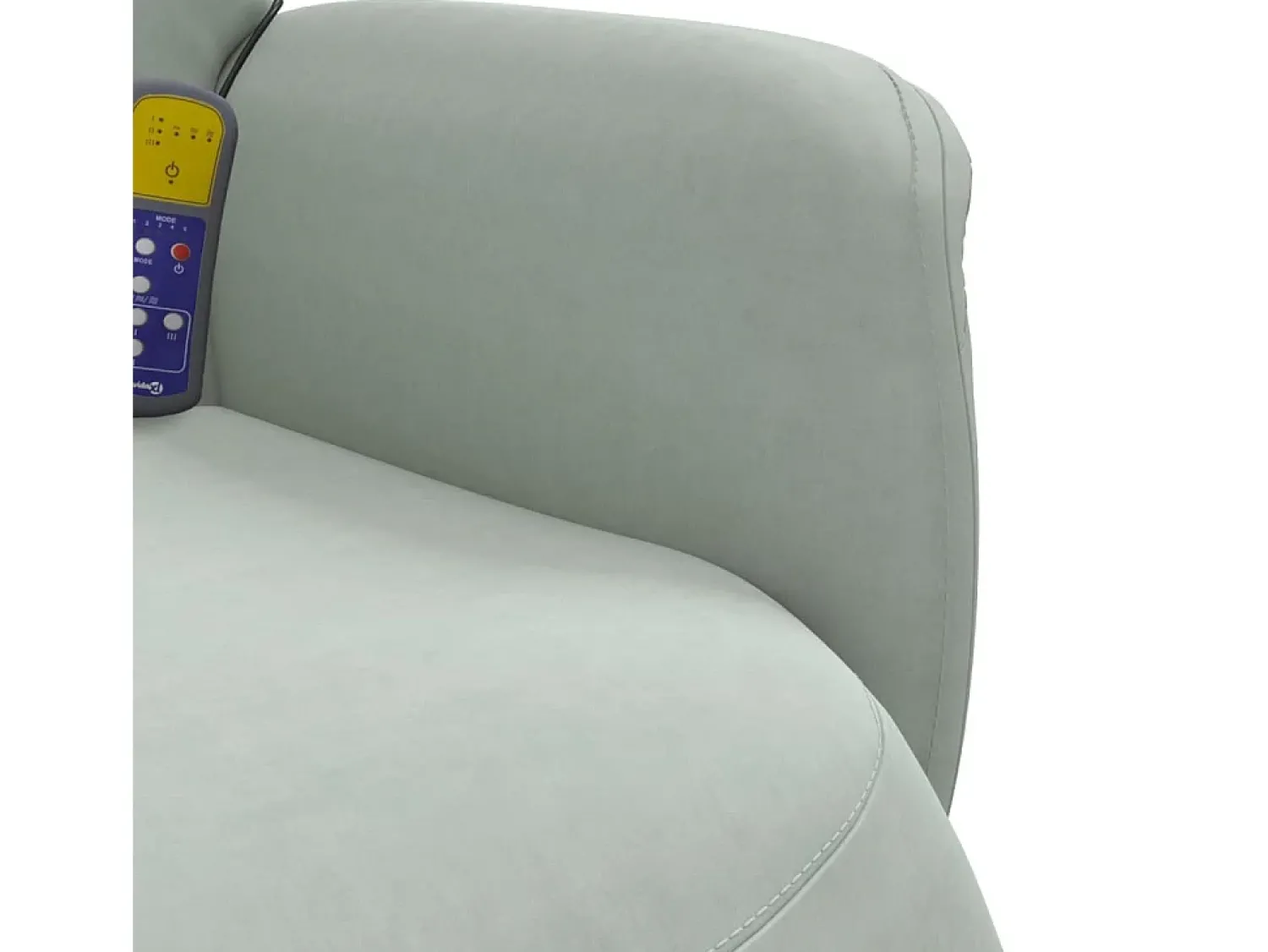 Poltrona| Cadeirão massagens reclinável + apoio de pés veludo cinza-claro SHL934285 Cinzento claro