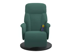 Best Cadeirão massagens reclinável com apoio pés veludo verde-escuro SHL174696 Verde pinho