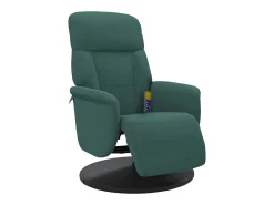 Best Cadeirão massagens reclinável com apoio pés veludo verde-escuro SHL174696 Verde pinho