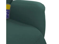Best Cadeirão massagens reclinável com apoio pés veludo verde-escuro SHL174696 Verde pinho
