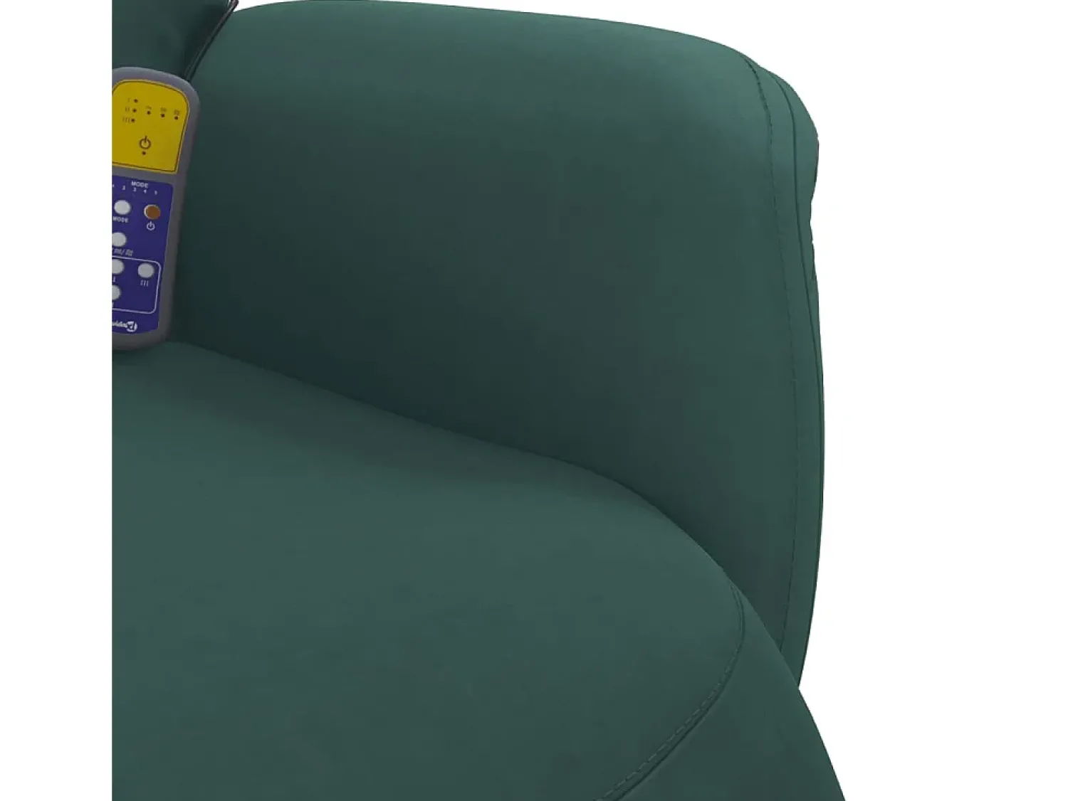 Best Cadeirão massagens reclinável com apoio pés veludo verde-escuro SHL174696 Verde pinho