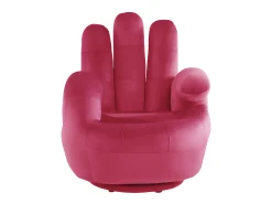 Poltrona*Vente-unique Cadeirão mão giratório em veludo Fucsia - CATCHY Fu00fachsia