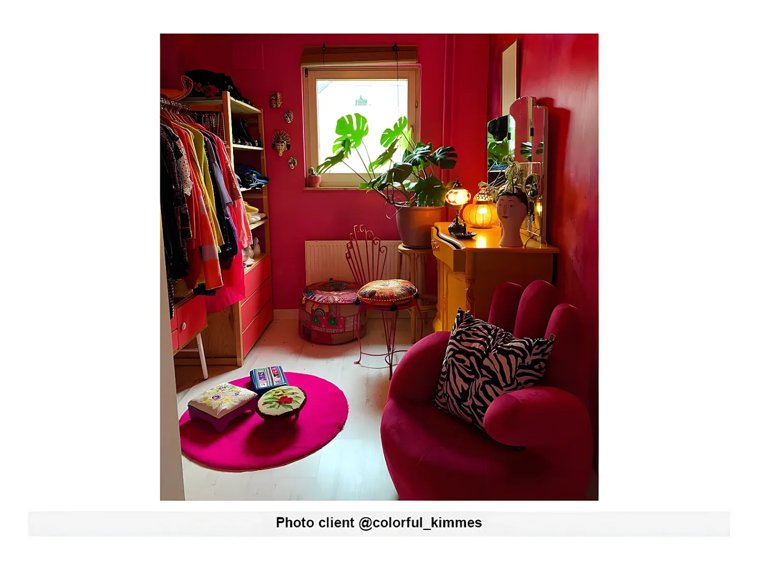 Poltrona*Vente-unique Cadeirão mão giratório em veludo Fucsia - CATCHY Fu00fachsia