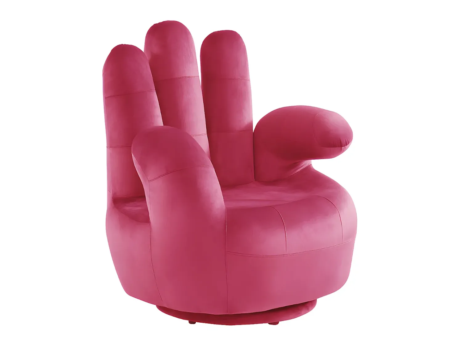 Poltrona*Vente-unique Cadeirão mão giratório em veludo Fucsia - CATCHY Fu00fachsia