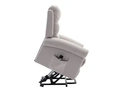 Best Vente-unique Cadeirão reclinável articulado elétrico tecido - LOVARI Bege