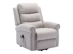 Best Vente-unique Cadeirão reclinável articulado elétrico tecido - LOVARI Bege