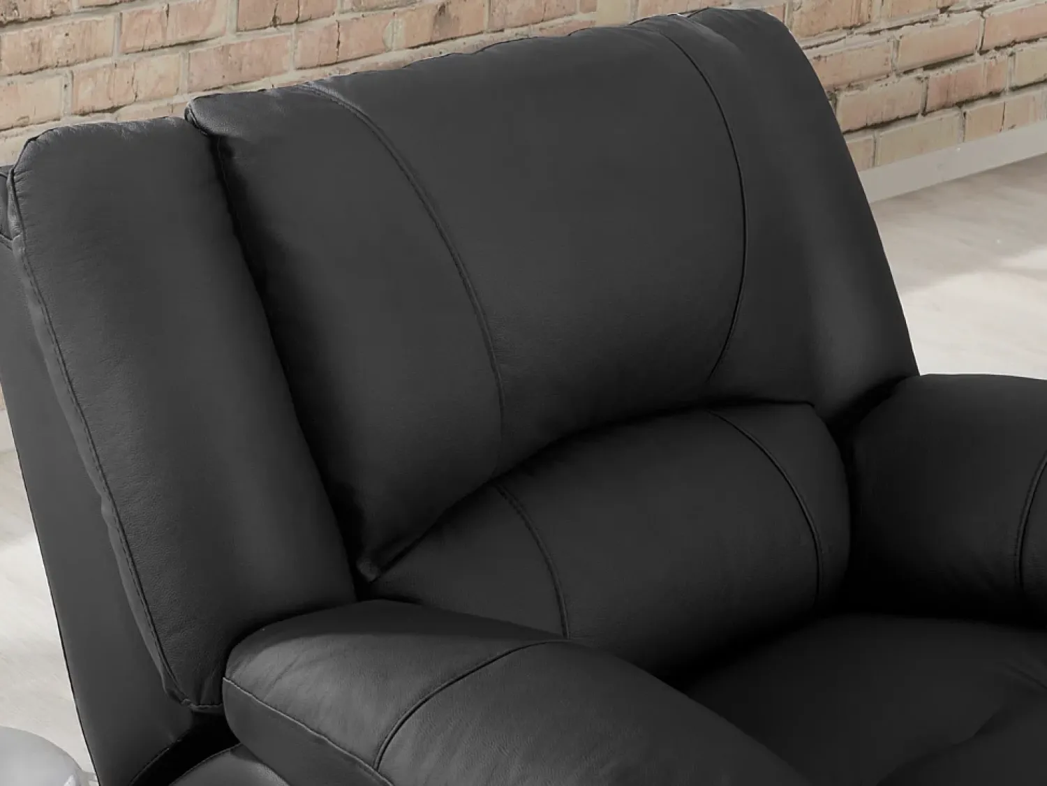 New Vente-unique Cadeirão relax em pele Vermelho - AROMA Preto
