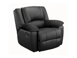 New Vente-unique Cadeirão relax em pele Vermelho - AROMA Preto