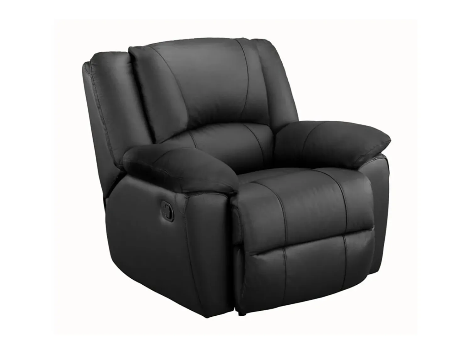 New Vente-unique Cadeirão relax em pele Vermelho - AROMA Preto