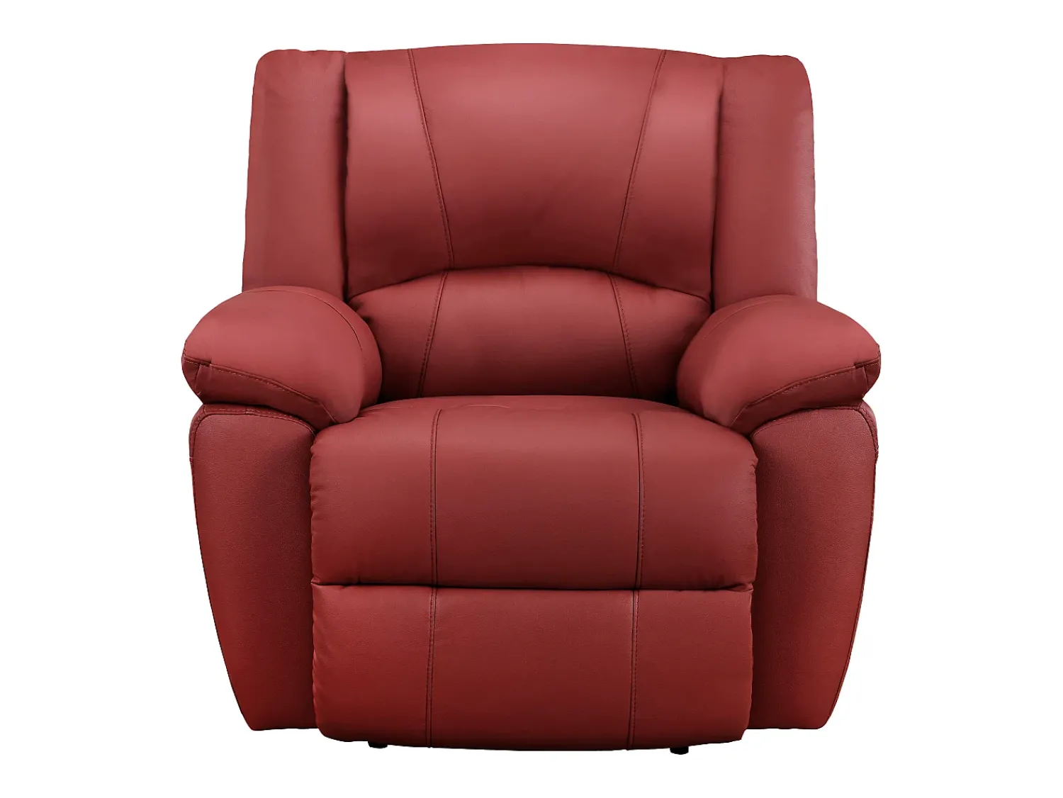 Poltrona*Vente-unique Cadeirão relax em pele - AROMA Vermelho