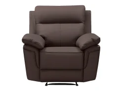 New Vente-unique Cadeirão relax manual em pele de búfalo Castanho - PAKITA Castanho chocolate