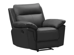 Discount Vente-unique Cadeirão relax manual em pele de búfalo - PAKITA Preto