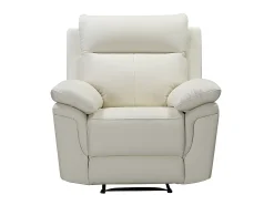 Discount Vente-unique Cadeirão relax manual em pele de búfalo - PAKITA Marfim