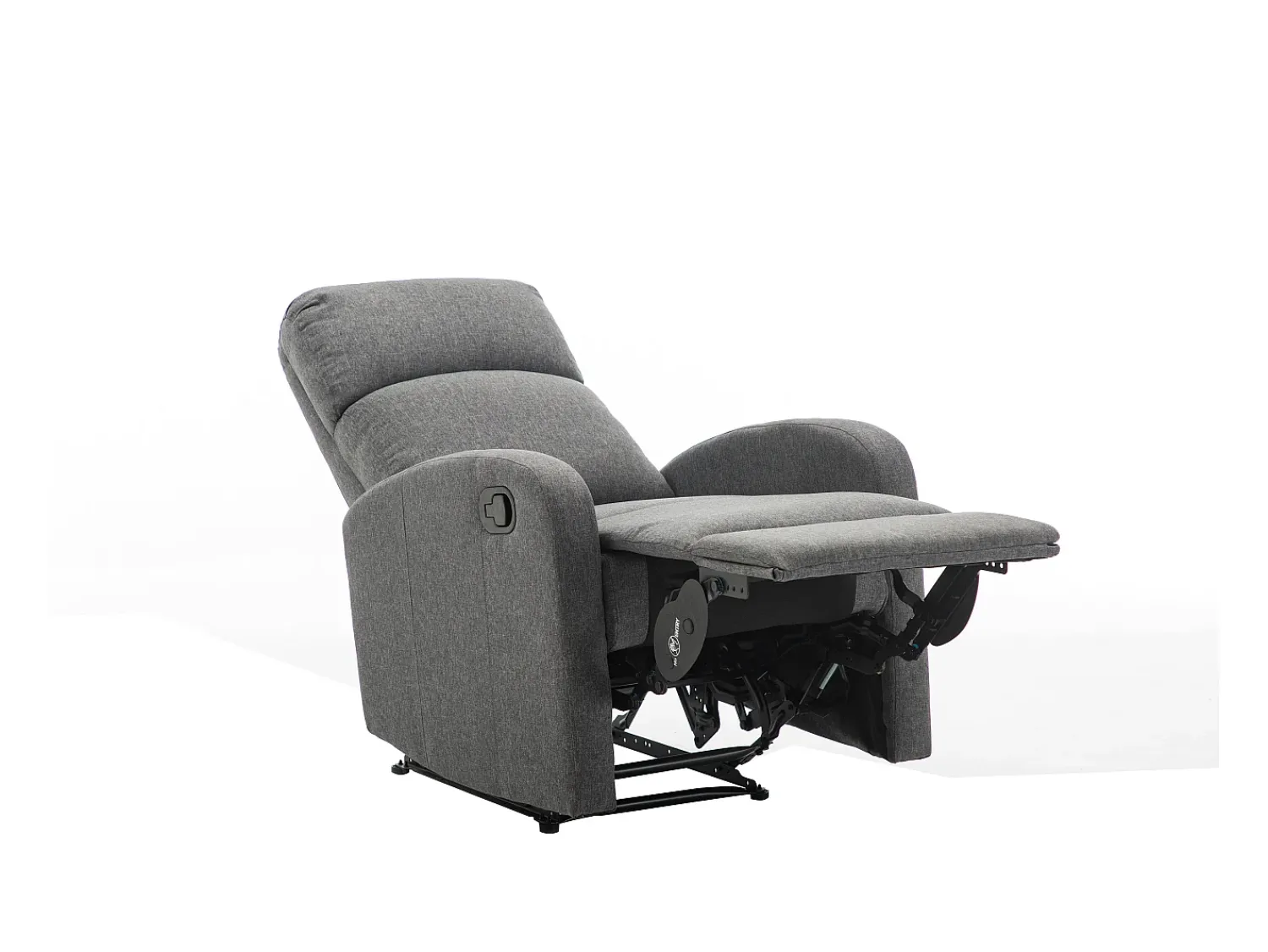 Best Vente-unique Cadeirão relax manual em tecido Antracite - ISAO Cinza antracite