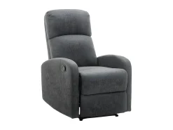 Best Vente-unique Cadeirão relax manual em tecido Antracite - ISAO Cinza antracite