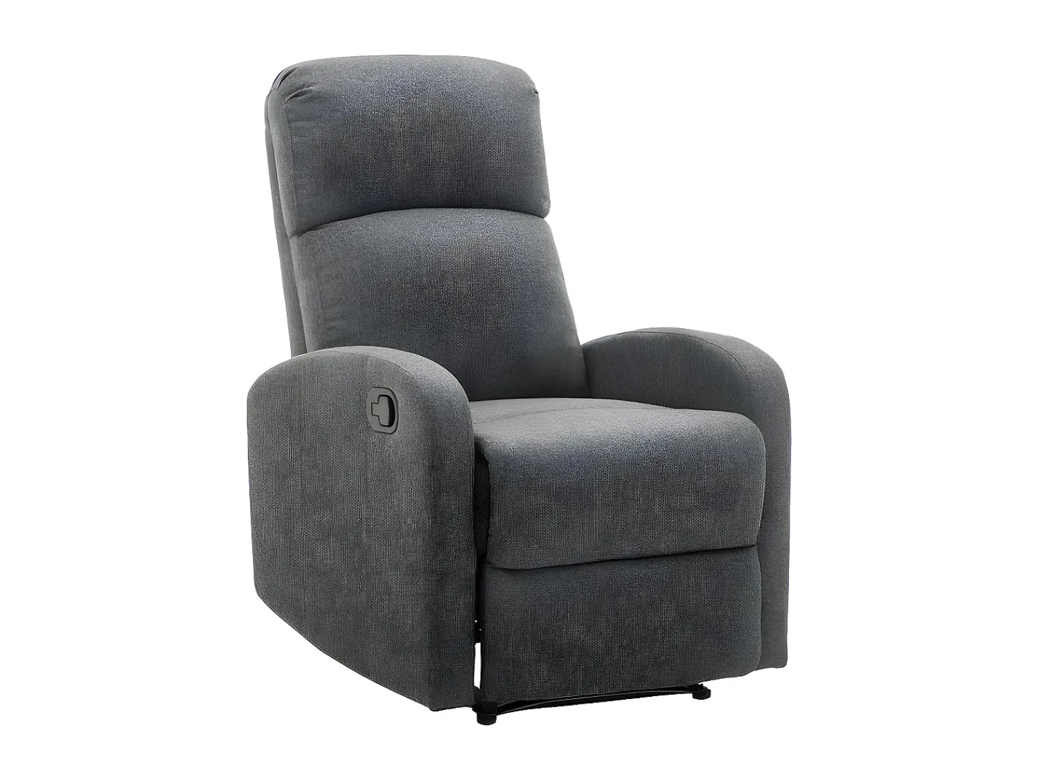 Best Vente-unique Cadeirão relax manual em tecido Antracite - ISAO Cinza antracite