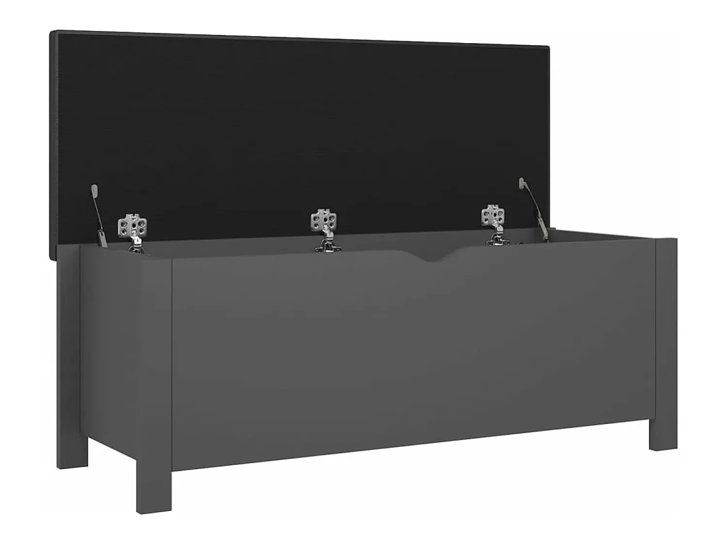 Caixa arrumação c/ almofadão contraplacado 105x40x45 cm cinza PT232357^ Acessórios De Arrumação