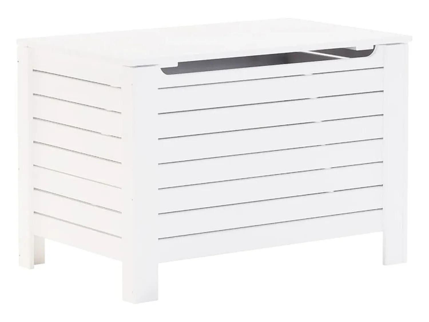 Hot Caixa arrumação c/ tampa RANA 100x49x54 cm pinho maciço PT448270 Branco