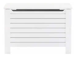 Hot Caixa arrumação c/ tampa RANA 100x49x54 cm pinho maciço PT448270 Branco