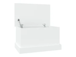 vidaxl Caixa de arrumação branca 50x30x28 cm madeira projetada^ Acessórios De Arrumação
