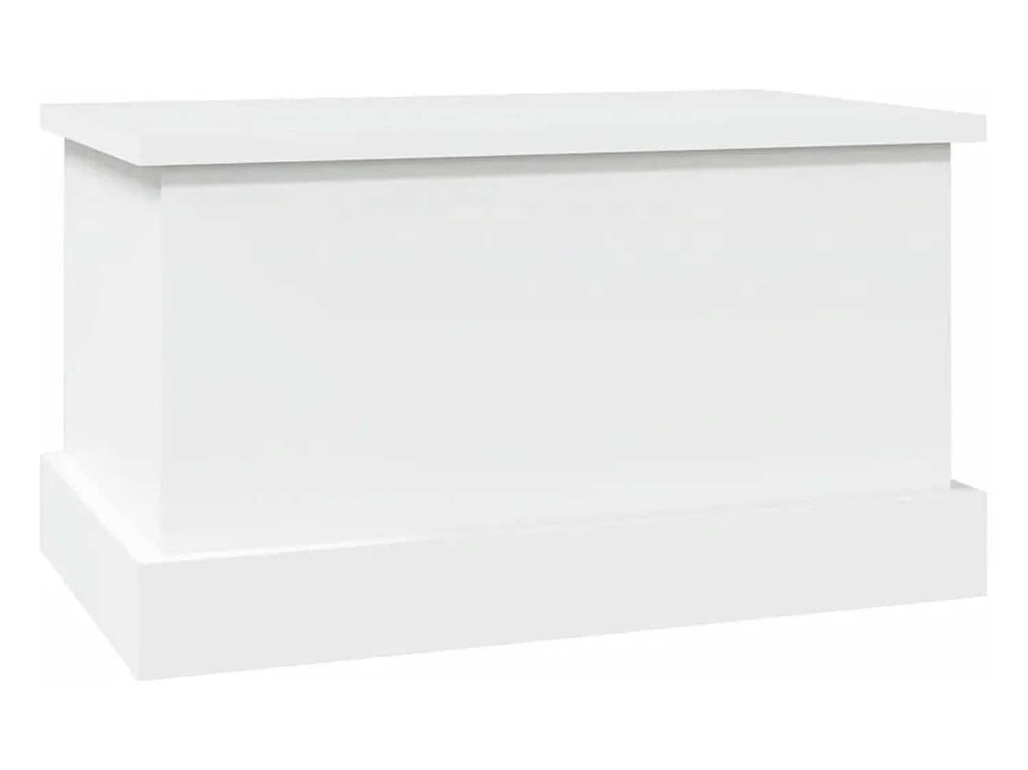 vidaxl Caixa de arrumação branca 50x30x28 cm madeira projetada^ Acessórios De Arrumação