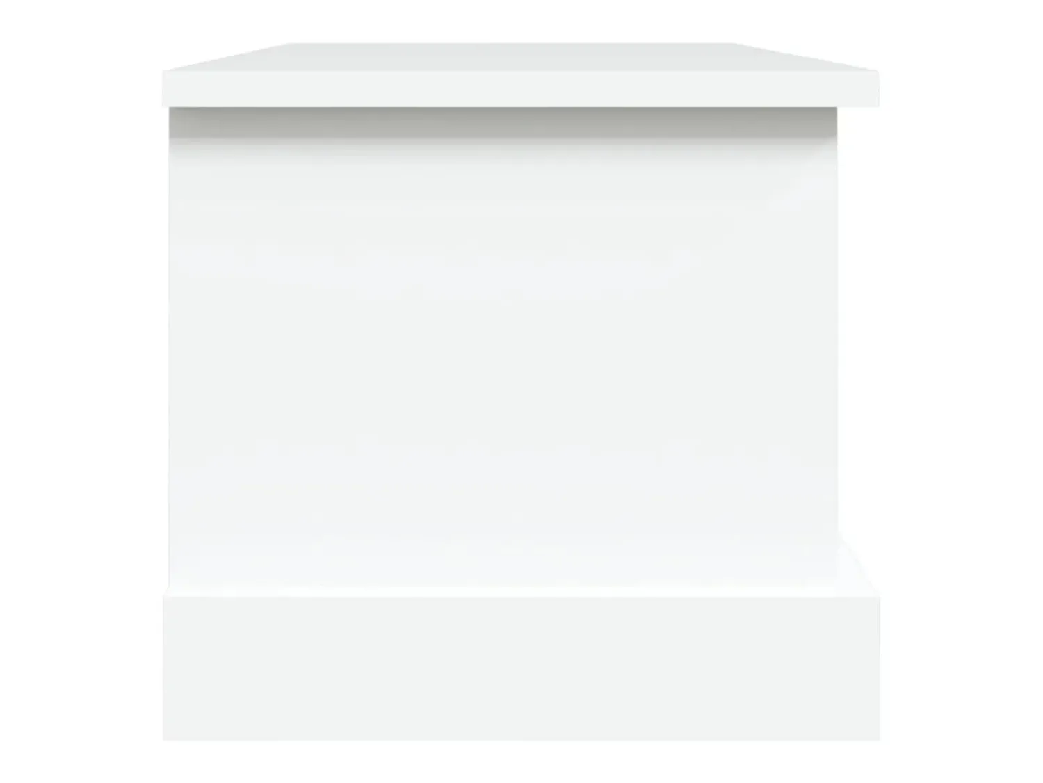 vidaxl Caixa de arrumação branca 50x30x28 cm madeira projetada^ Acessórios De Arrumação