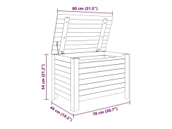 Acessórios De Arrumação*vidaxl Caixa de arrumação c/ tampa RANA 80x49x54cm pinho maciço Branco