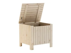 Hot vidaxl Caixa de arrumação com tampa RANA 60x49x54 cm pinho maciço Natural claro