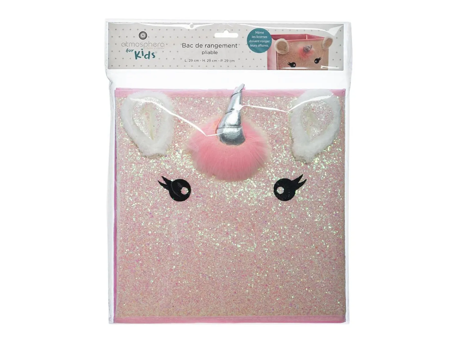 Atmosphera for Kids Caixa de arrumação em cartão 31x29x29cm^ Acessórios De Arrumação
