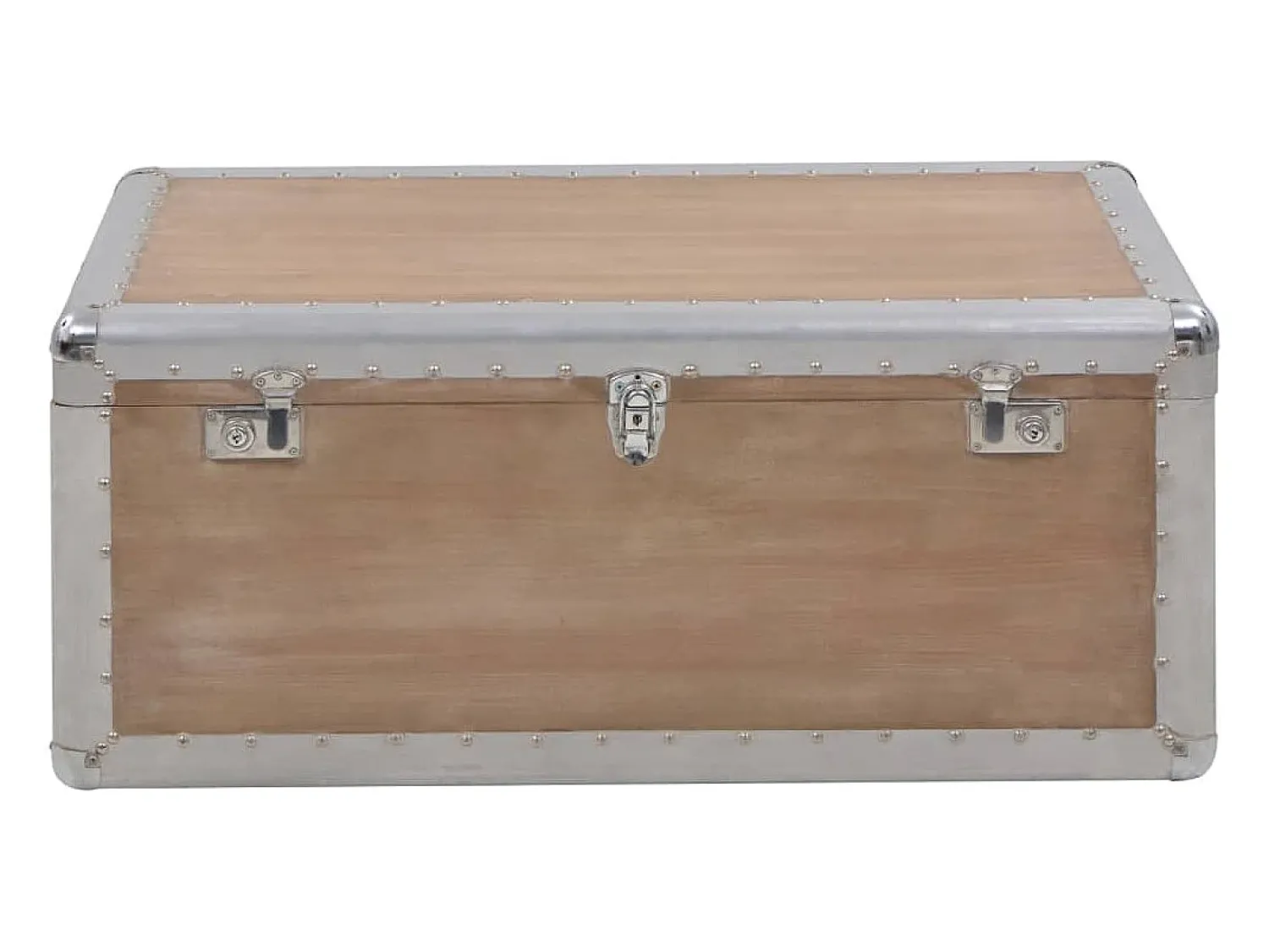 Acessórios De Arrumação*vidaxl Caixa de arrumação madeira de abeto maciça 91x52x40 cm castanho Natural claro