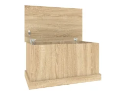 Acessórios De Arrumação*vidaxl Caixa de arrumação Sonoma Carvalho 70x40x38 cm Madeira engenheirada Natural claro