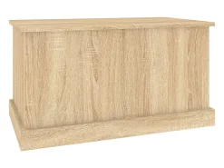 Acessórios De Arrumação*vidaxl Caixa de arrumação Sonoma Carvalho 70x40x38 cm Madeira engenheirada Natural claro