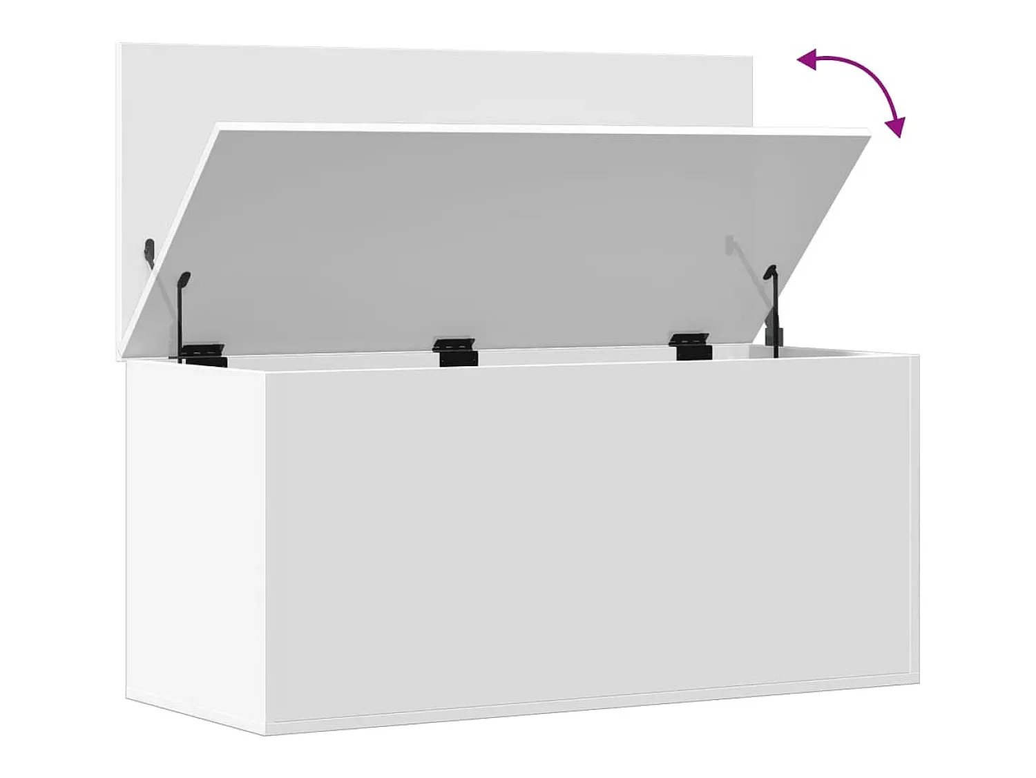 Acessórios De Arrumação*vidaxl Caixa de arrumação 100x42x46 cm derivados de madeira Branco