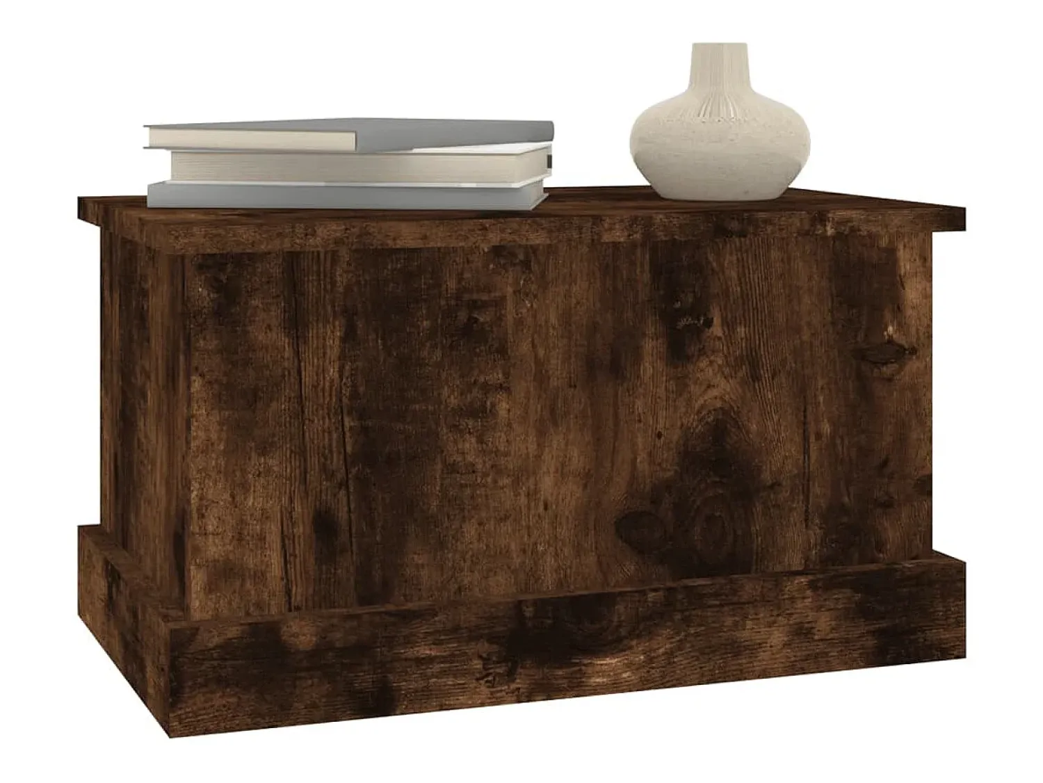 Acessórios De Arrumação*vidaxl Caixa de arrumação 50x30x28 cm deriv. madeira carvalho fumado Natural claro