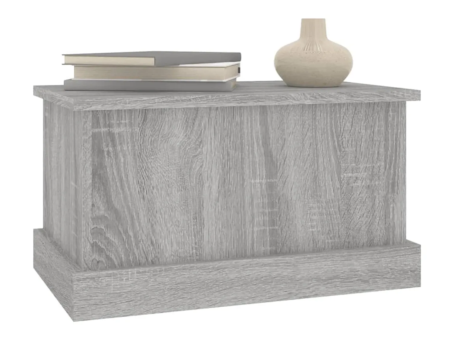Caixa de arrumação 50x30x28 cm derivados madeira cinza sonoma PT457832^ Acessórios De Arrumação