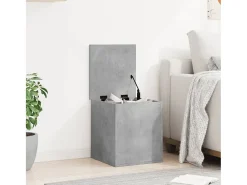 Outlet Caixa de arrumação 40x42x46 cm derivados madeira cinza cimento PT835988 Cinzento