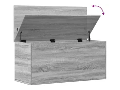 Acessórios De Arrumação|vidaxl Caixa de arrumação 100x42x46 cm derivados madeira cinza sonoma Cinzento