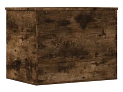 Clearance Caixa de arrumação 60x42x46 cm deriv. madeira carvalho fumado PT118749 Castanho