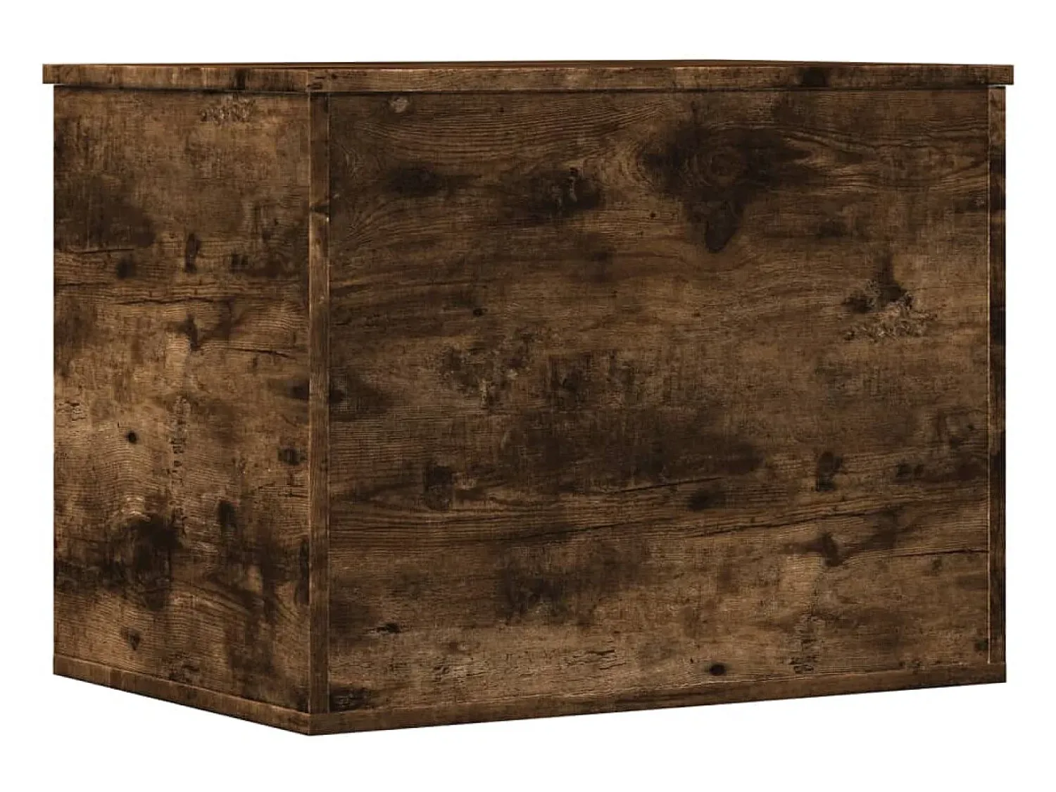 Clearance Caixa de arrumação 60x42x46 cm deriv. madeira carvalho fumado PT118749 Castanho