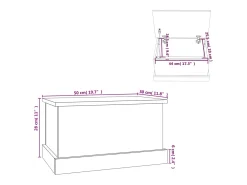 Acessórios De Arrumação*vidaxl Caixa de arrumação 50x30x28 cm derivados madeira cinza sonoma Cinzento