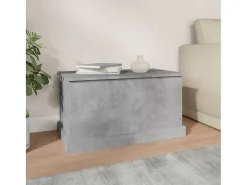 Caixa de arrumação 70x40x38 cm derivados madeira cinza cimento PT215677^ Acessórios De Arrumação