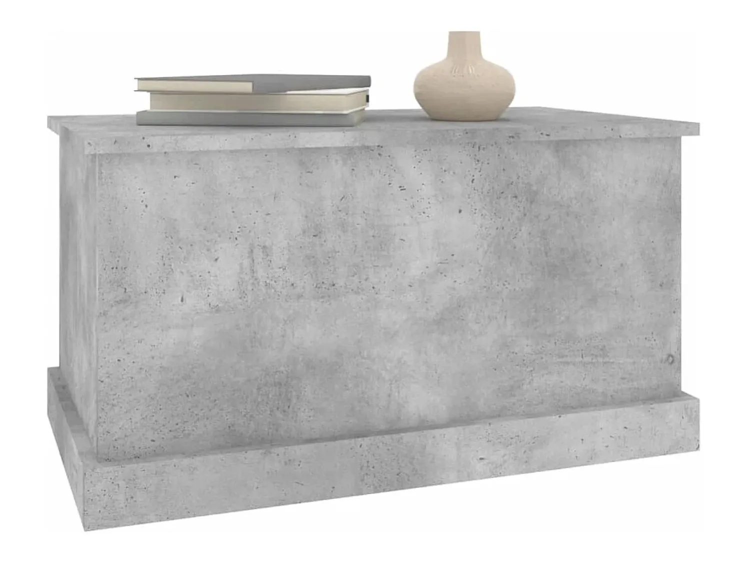Caixa de arrumação 70x40x38 cm derivados madeira cinza cimento PT215677^ Acessórios De Arrumação