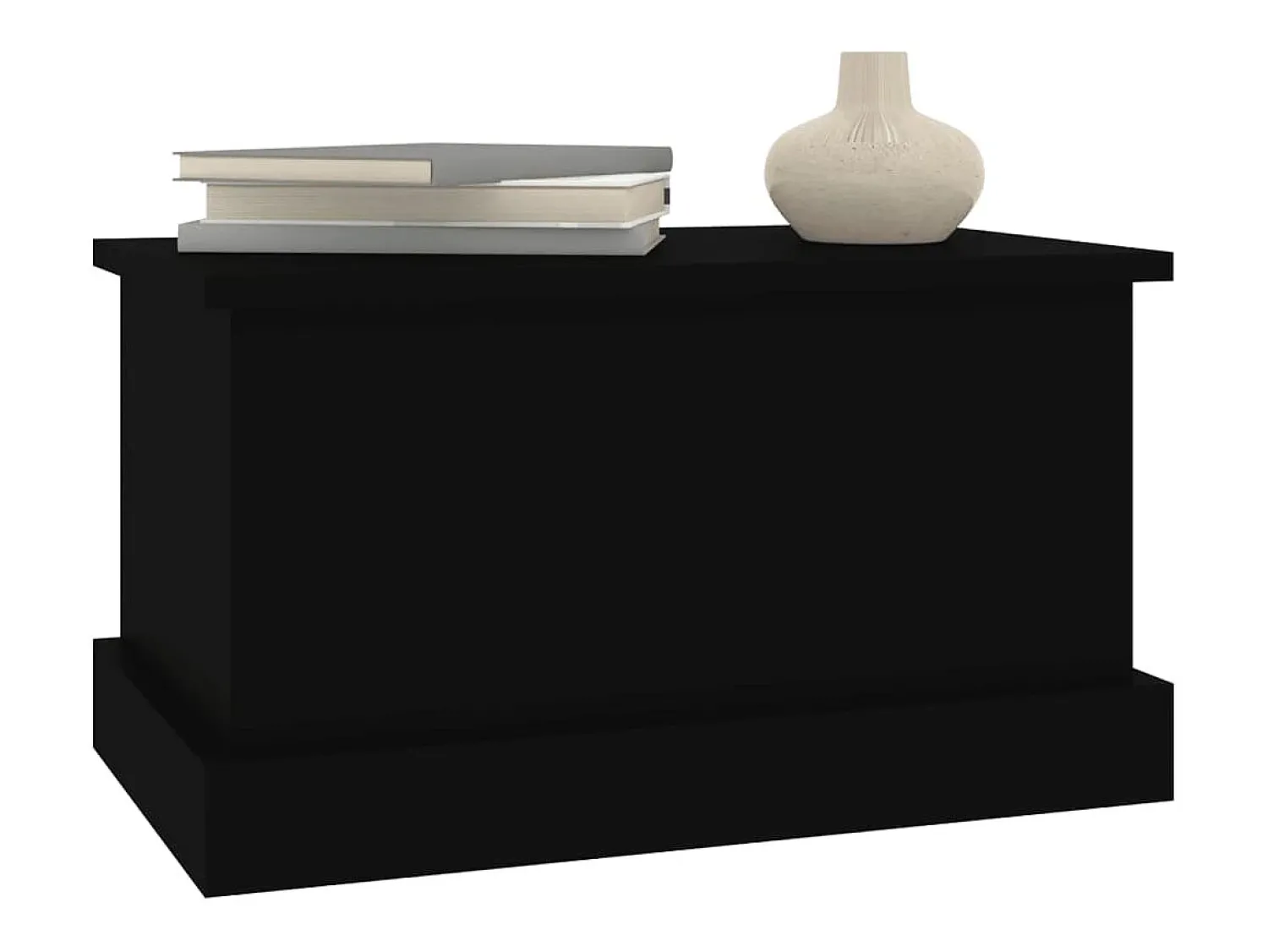 Acessórios De Arrumação| Caixa de arrumação 50x30x28 cm derivados de madeira PT973177 Preto