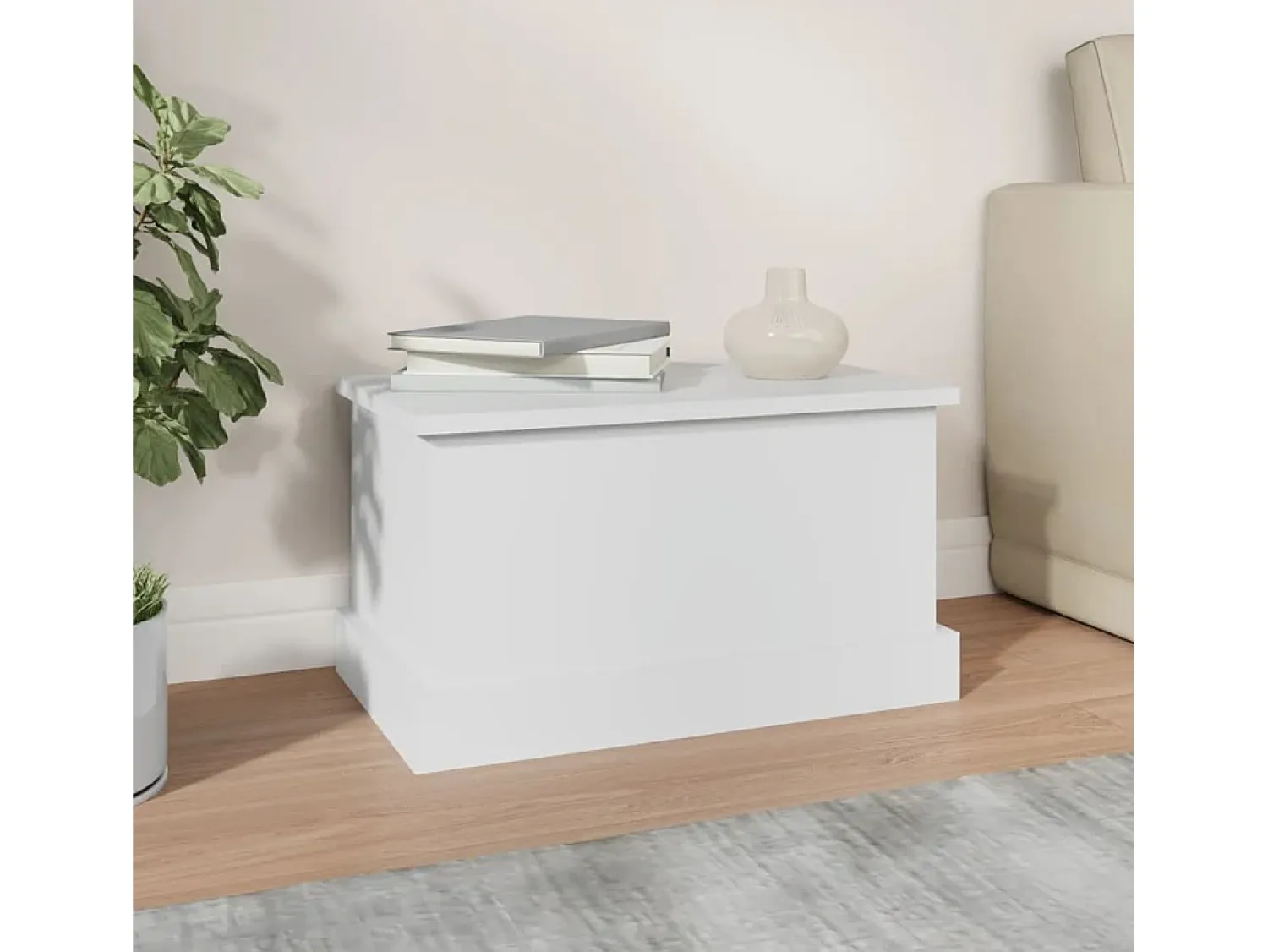 Acessórios De Arrumação| Caixa de arrumação 50x30x28 cm derivados de madeira PT585850 Branco