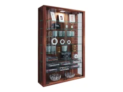 Vitrina|VCM Caixa de exposição de vidro pendurada | Vitrine de vidro com vidro de segurança ESG | Dimensões: A. 91 x L. 59 x P. 18 cm | Vitrosa Mini (noz de núcleo) Castanho chocolate