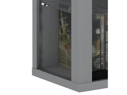 Vitrina*VCM Caixa de exposição de vidro pendurada | Vitrine de vidro com vidro de segurança ESG | Dimensões: A. 114 x L. 59 x P. 18 cm | Vitrosa Maxi (prata) Multicor