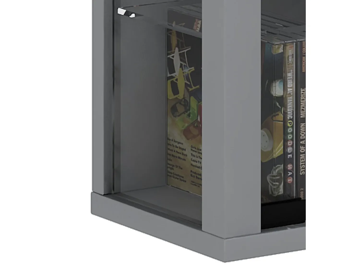 Vitrina*VCM Caixa de exposição de vidro pendurada | Vitrine de vidro com vidro de segurança ESG | Dimensões: A. 114 x L. 59 x P. 18 cm | Vitrosa Maxi (prata) Multicor
