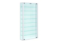 VCM Caixa de exposição de vidro pendurada | Vitrine de vidro com vidro de segurança ESG | Dimensões: A. 114 x L. 59 x P. 18 cm | Vitrosa Maxi (Branco)^ Vitrina